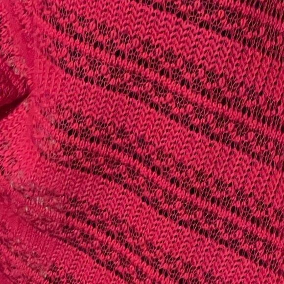 NWT medium Faded Glory pink waterfall open tie front shrug cardigan sweater - Picture 4 of 11